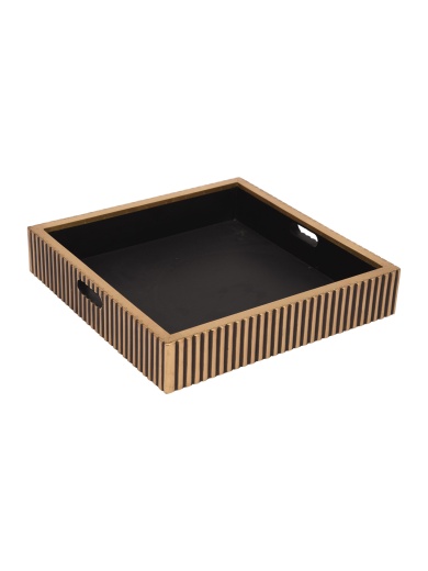Décor & Style - DST1 -  Serving Tray - Square Metal Clad on MDF with Antique Finish - Image 2