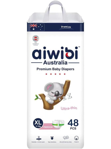 Aiwibi Premium Care Pants Diapers, Size 5, 12-18kg, Unique Softest Absorption for Ultimate Skin Protection, Leakproof, 48 Count