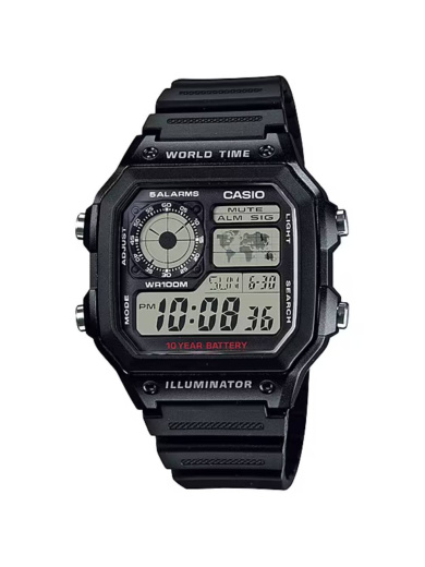 Casio AE-1200WH-1AVDF Digital Resin Strap Watch