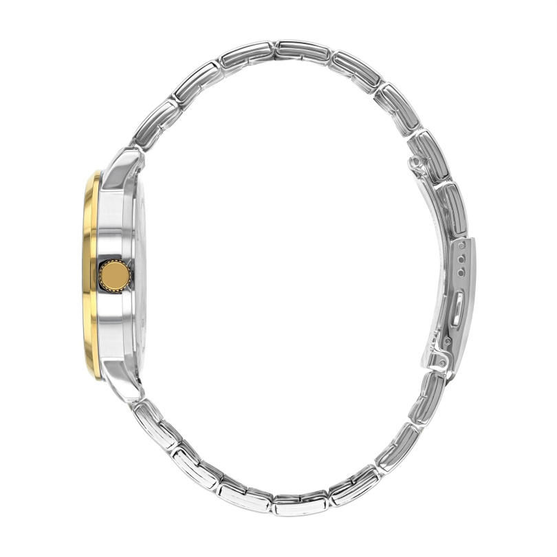 Citizen DZ0054-56L Two Tone Gold Stainless Steel Blue Analog Quartz Men's Watch - Image 3