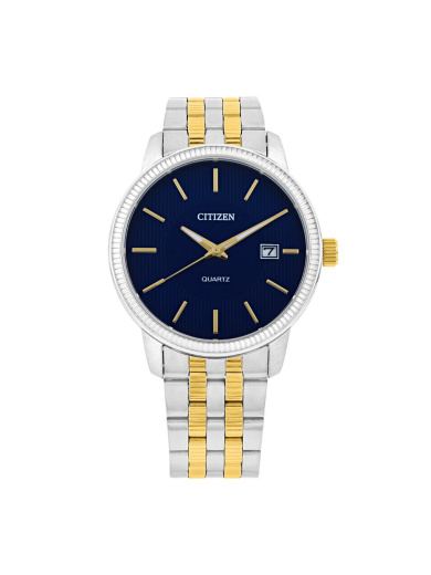 Citizen DZ0054-56L Two Tone Gold Stainless Steel Blue Analog Quartz Men's Watch