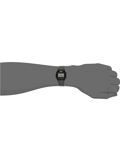 CASIO B640WB-1ADF VINTAGE UNISEX BLACK STAINLESS STEEL STRAP WATCH - Image 4