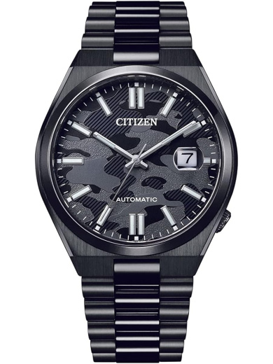 Citizen NJ0155-87E Tsuyosa Collection Automatic Black Camouflage Dial Stainless Steel Men's Watch