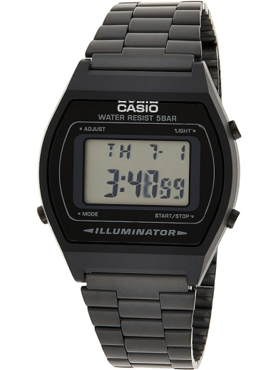 CASIO B640WB-1ADF VINTAGE UNISEX BLACK STAINLESS STEEL STRAP WATCH