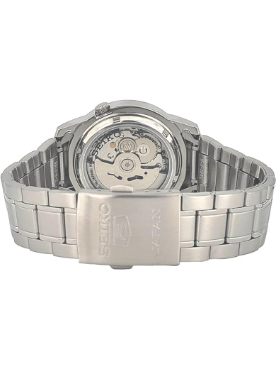 Seiko 5 SNKE53J1 Automatic Analog Watch for Men with Stainless Steel Band, Water Resistant, Silver-Black - Image 3