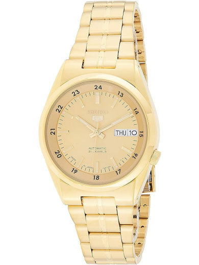 Seiko  SNK574J1 Men's Seiko 5 Automatic Watch With Analog Display And Stainless Steel Strap