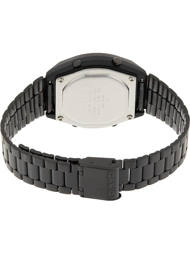 CASIO B640WB-1ADF VINTAGE UNISEX BLACK STAINLESS STEEL STRAP WATCH - Image 2