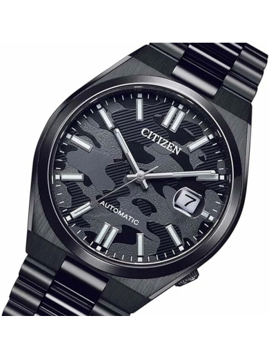 Citizen NJ0155-87E Tsuyosa Collection Automatic Black Camouflage Dial Stainless Steel Men's Watch - Image 3