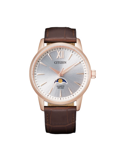 Citizen AK5003-05A Quartz Moonphase Leather Strap Men's Watch