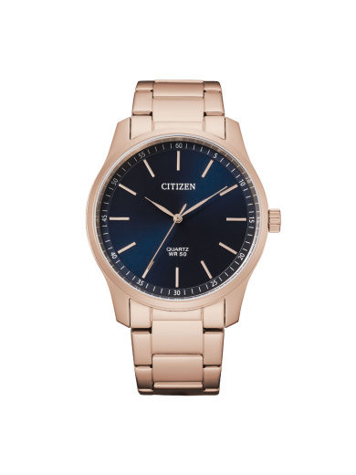 CITIZEN BH5003-51L Mens Quartz Watch, Analog Display and Stainless Steel, Navy Blue