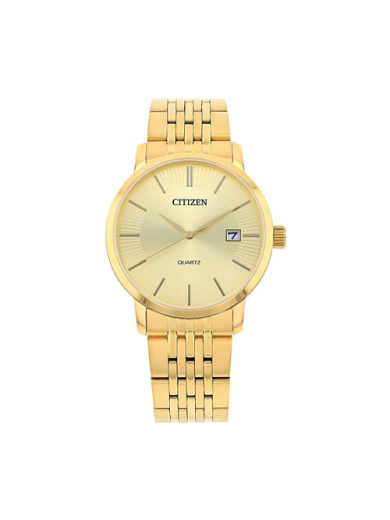 CITIZEN DZ0042-55P Quartz Analog Gold Dial Stainless Steel Men's Watch