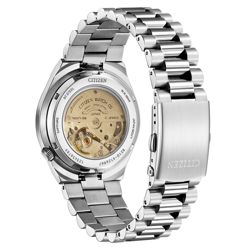 Citizen Pantone NJ0158-89L Stainless Steel Glowing Blue Dial Mechanical Watch - Image 2