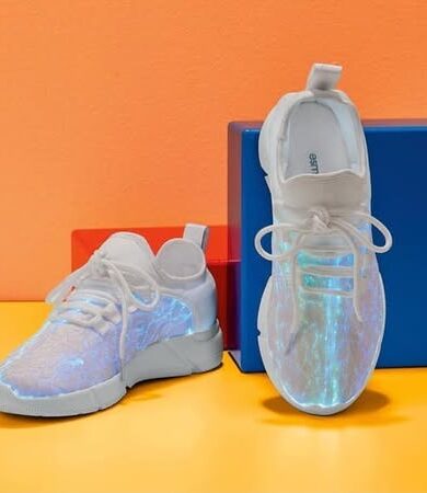 Esmara Iridescent White Sneakers - Glow-in-the-Dark Streetwear